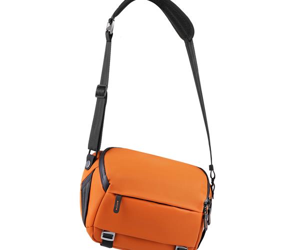 Camera Bag DSLR Camera Bag for Photographer Waterproof Small Crossbody Shoulder Bag Case for Mirrorless Camera, Orange